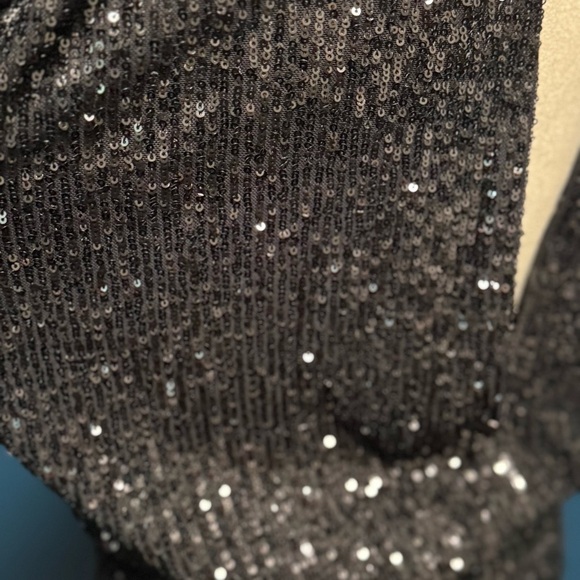 Love M Black Sequin Dress L - Picture 4 of 11